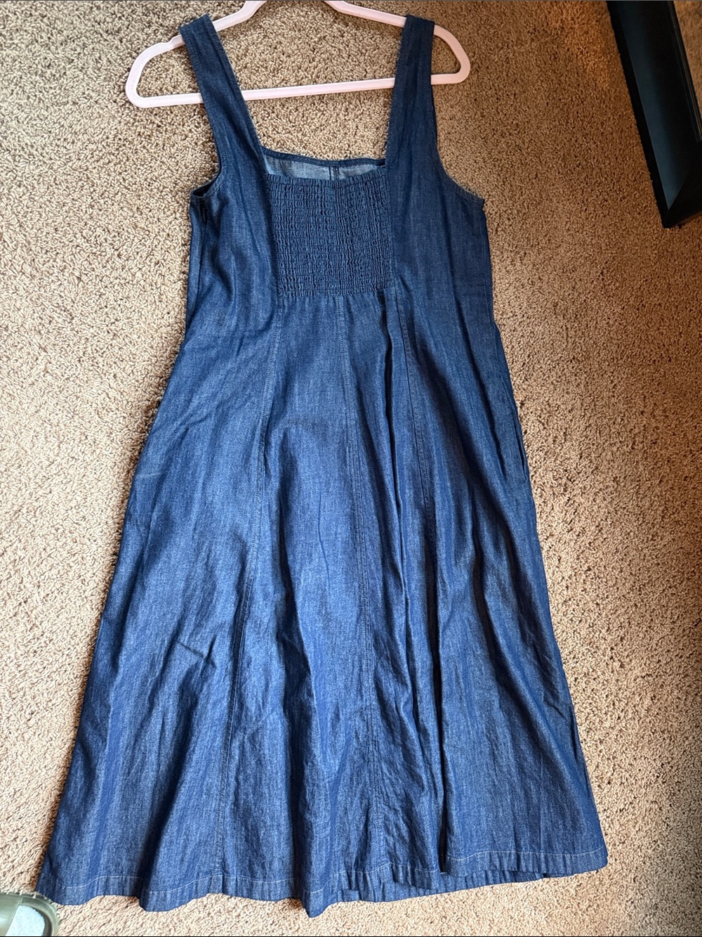 J. Crew Dark Blue Denim Midi Dress - Picture 3 of 3